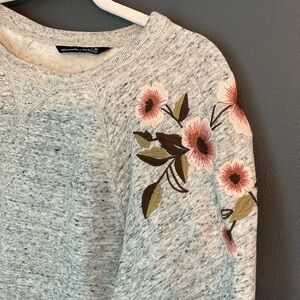 Grey Abercrombie embroidered sweatshirt dress